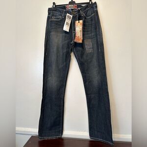 Monarchy Collection Men’s Premium Denim 34/34 straight Jeans  dark rinse , NWT